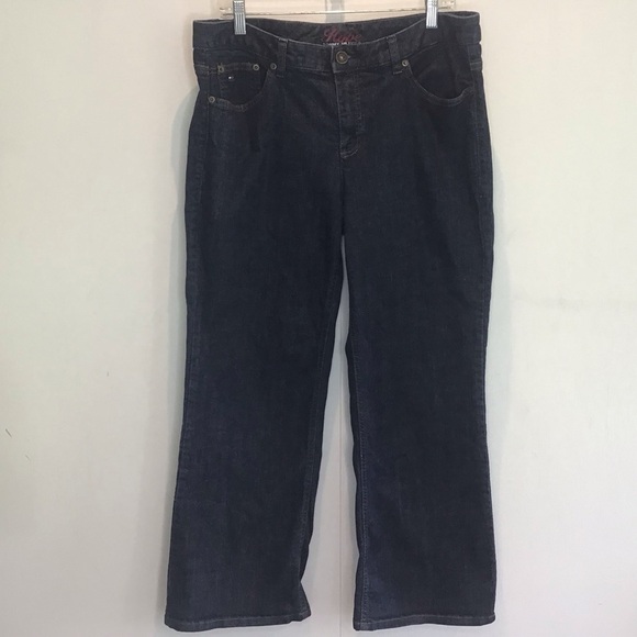Tommy Hilfiger Dark Wash 5 pocket with logo Hope Jeans, bootcut size 16A - Picture 1 of 10